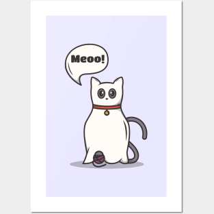 Ghost kitty - Meoo! Posters and Art